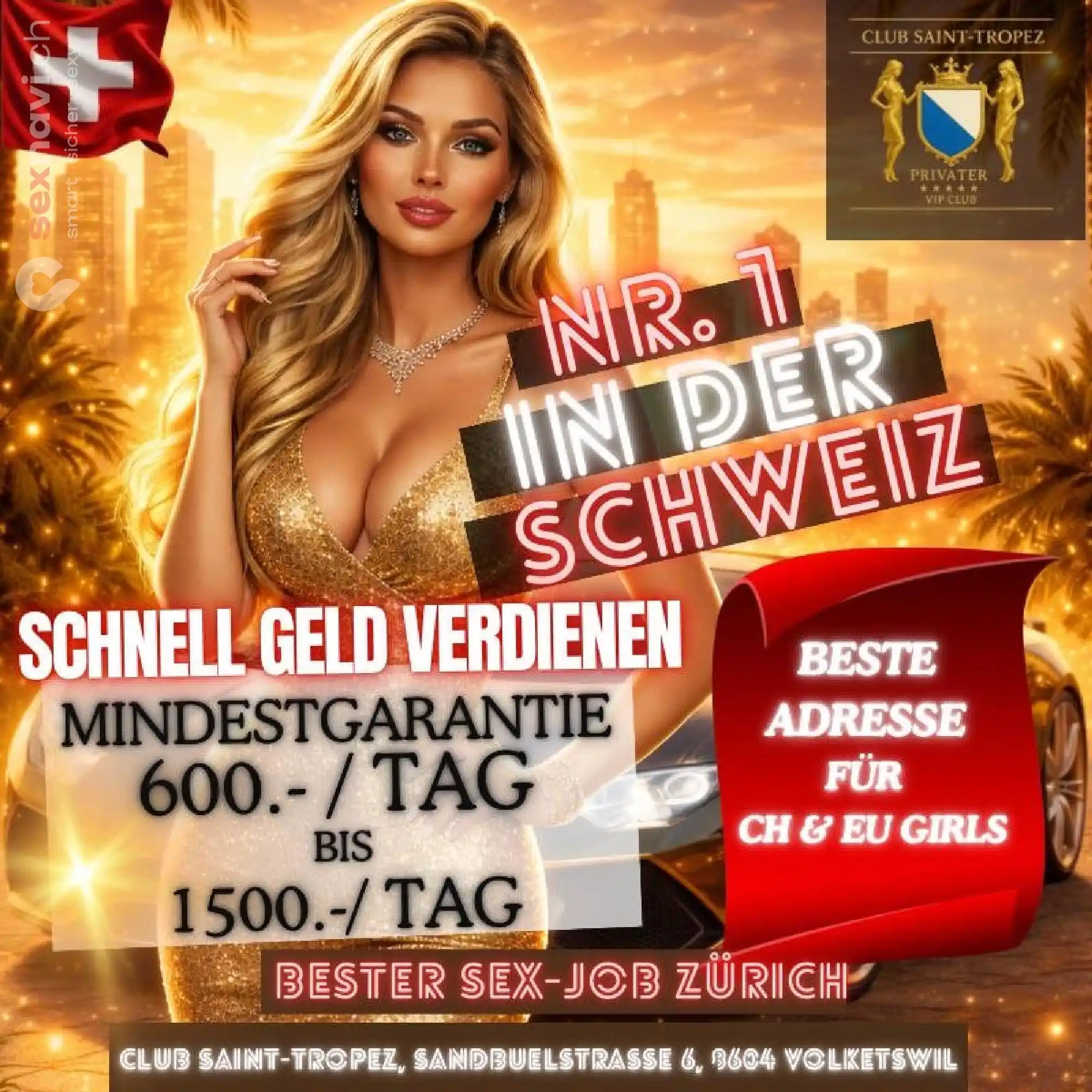 2.000,-/Tag m&ouml;glich f&uuml;r Schweizer und EU Girls Z&uuml;rich Umgebung, Volketswil, Z&uuml;rich Stadt, Aargau, Schweiz